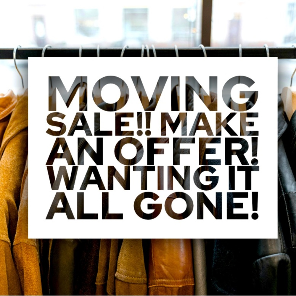 Moving sale!